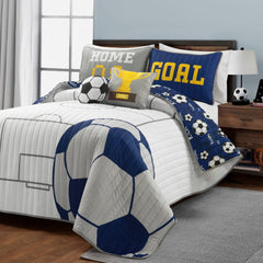 Soccer Bed In a Bag 5 Piece Set Full Size