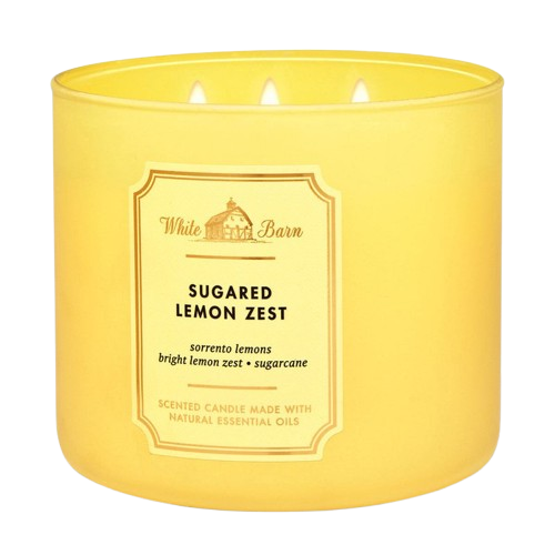 Sugared Lemon Zest Scented Candle with Natural Essential Oils 411g
