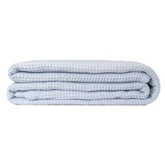 Flat Weave Cotton King Blanket Light Blue ITM: 21179