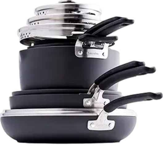11 Piece Set Hard Anodized Cooking Vessels