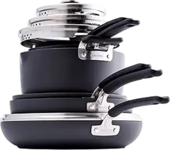 11 Piece Set Hard Anodized Cooking Vessels