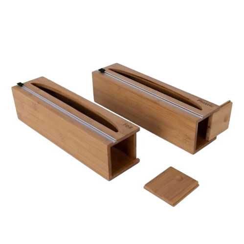 2 Piece Bamboo Food Wrap Dispenser Set ITM./ART. 1743696