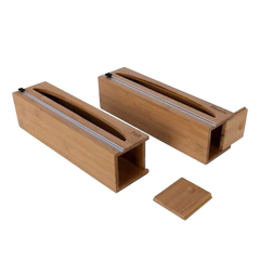 2 Piece Bamboo Food Wrap Dispenser Set ITM./ART. 1743696