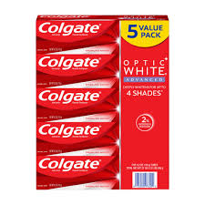 Optic White Advanced Toothpaste, 5 Pack Each 119g