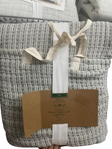Yard-dyed Stripes Lightweight Quilt Set King Beetle