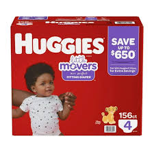 Huggies Little Movers Diapers Size 4 156 Diapers