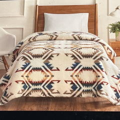 Queen Blanket White S.Beige  ITM: 1623498