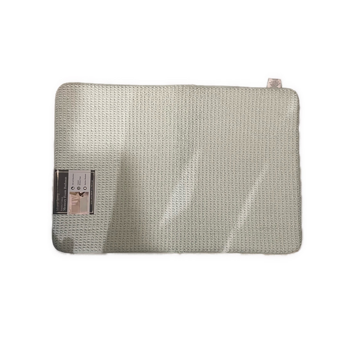 Luxury Cotton Memory Foam Bath Mat White ITM: 1727184