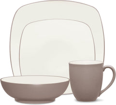 Noritake Mint Clay  4 Piece Square Place Setting