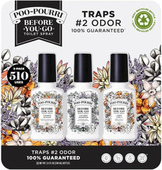 Poo-Pourri Toilet Spray Set, Variety Pack, 3.4 fl oz, 3-count, Includes Tuberose Blossom, Lavender Cedarwood, and Amber Vanilla