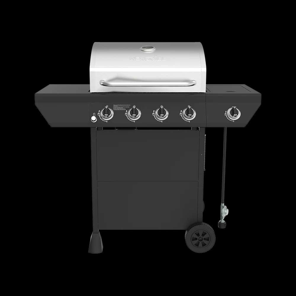 4-Burner Gas Grill with Side Burner