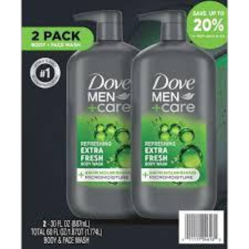 Men Plus Care reFreshing Extra Fresh 2Pack Body and Face Wash