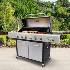 6 Burner Gas Grill with Side Burner