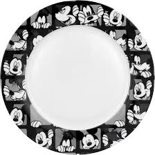 Mickey Grid White/Black Dinner Plate Style: 4011930