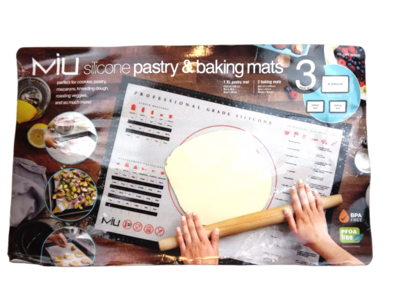 Silicone Pastry & Baking Mats 3 Pack