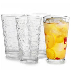 4 Pieces Glass Tumbler Set 473ml