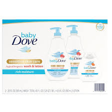 Baby Sensitive Skin Hypoallergenic Wash & Lotion 3 pack 592ml