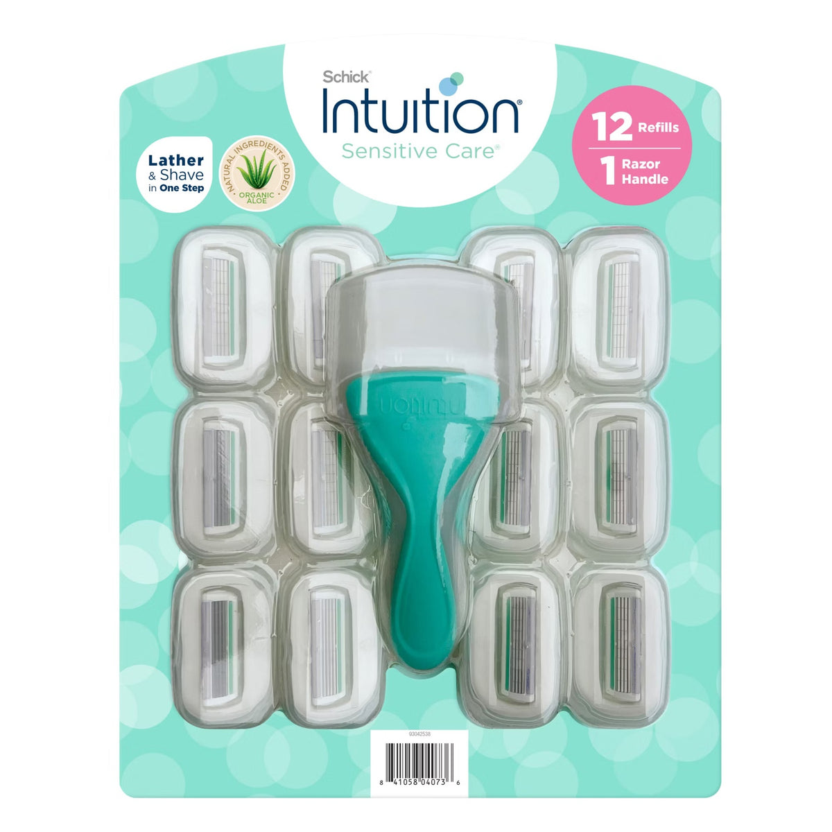 Sensitive Care 1 Razor Handle + 12 Refills Cartridges