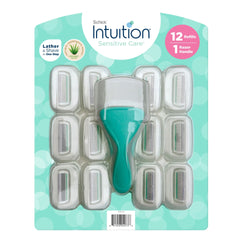 Sensitive Care 1 Razor Handle + 12 Refills Cartridges