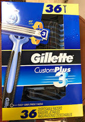 Custom Plus 3 Disposable Razors 36 Count