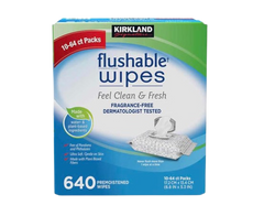 Flushable Wipes 640pc 10-64 ct Packs