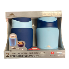 Vacuum Insulated 2 Stainless Steel Food Jars 710ml Set of 2