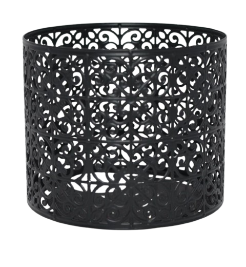 Black Ornate Marble Large 3-Wick Candle Holder Sleeve 14.5Oz