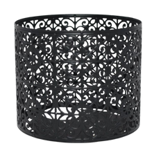 Black Ornate Marble Large 3-Wick Candle Holder Sleeve 14.5Oz
