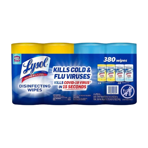 Disinfecting Wipes 380pc 4-Pack