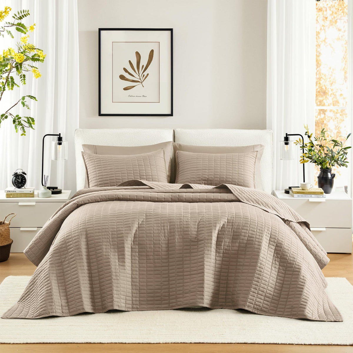 Coverlet Casually Refined Rice light Taupe King