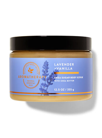 Aromatherapy Lavender + Vanilla Shea Sugar Body Scrub with Shea Butter 355g