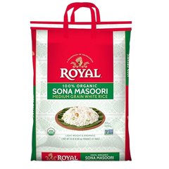 100% Organic Sona Masoori Medium Grain White Rice 9.08kg