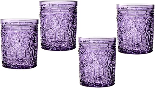 Set of 4 Crystal Double Old Fashioned  Glasses 325ml