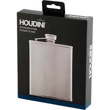 Houdini Stainless Steel Pocket Flask 3.72*5.14IN