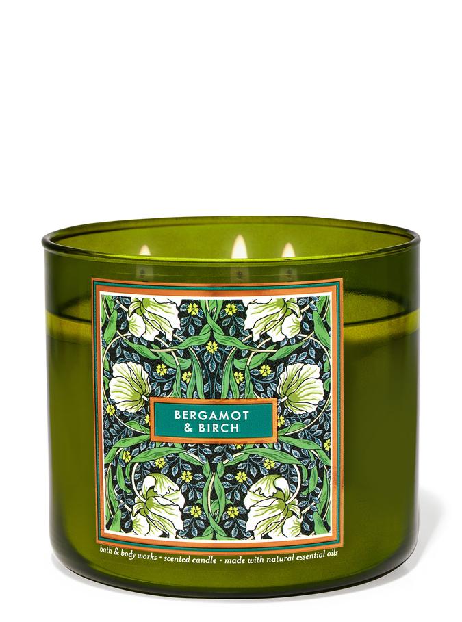 Bath and Body Works Bergamot & Birch 3-Wick Candle