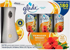 Glade Automatic Spray Air Freshener 1 Holder 3 Refills
