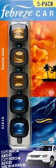 Clips Car Freshener Ocean and Hawaiian Aloha Scent 5pack 10.4ml