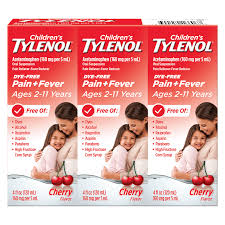 Children's Tylenol Ages 2-11 Pain + Fever Dye-Free Medicine Cherry Flavor
