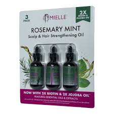 Rosemary Mint Scalp & Hair Strengthening Oil 3 Pack 59 ml Each