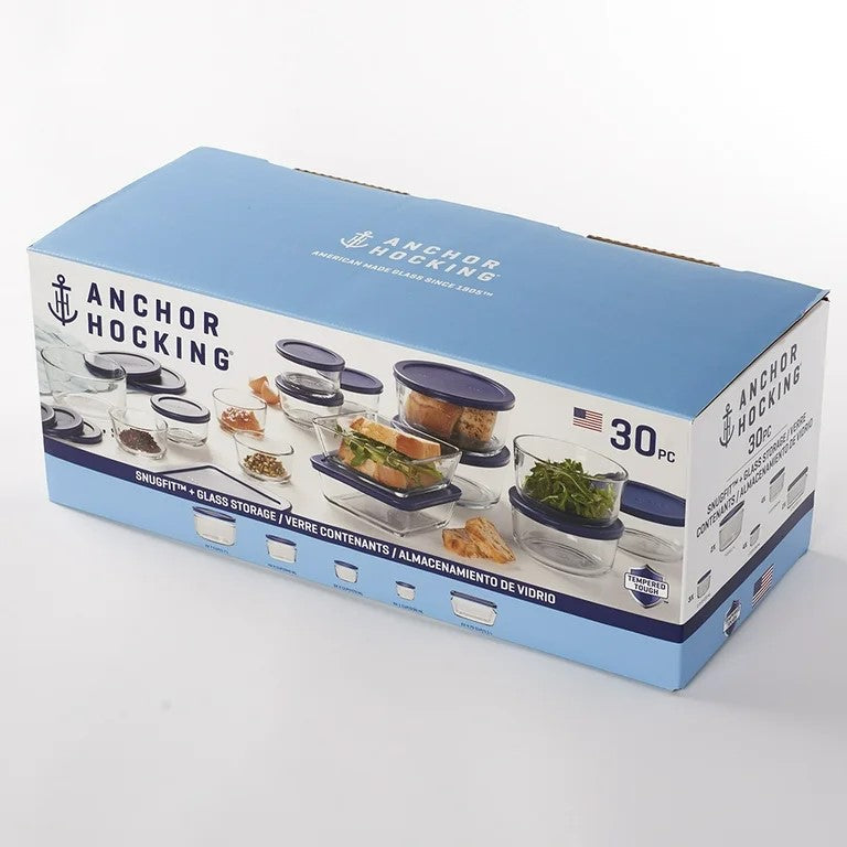 30pc Snugfit Glass Storage