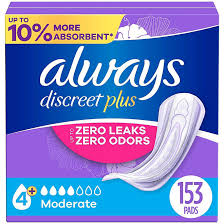 Always Discreet Plus Sanitary Pads Size 4+