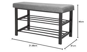 2- Tier Entry way Bench Ottoman (81cm, 32cm, 49cm)