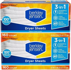 3-In-1 Dryer Sheets Fresh Clean Scent 160 Count