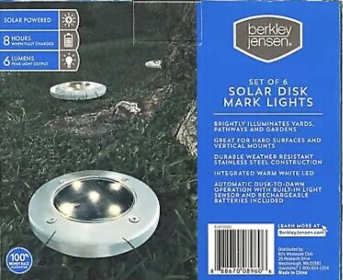 Set of 6 Solar Down Lights