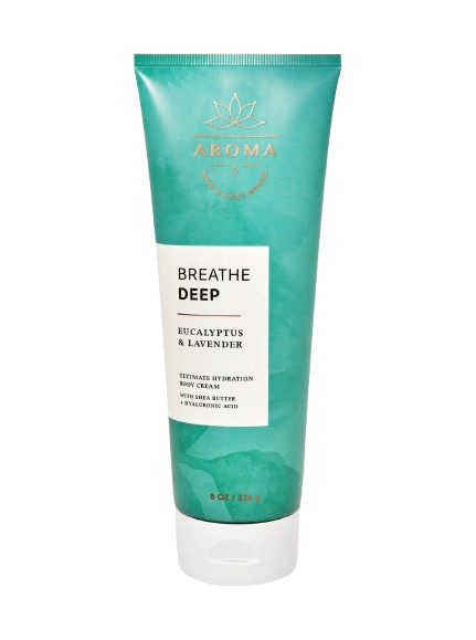 Aroma Breathe Deep Eucalyptus & Lavender  Ultimate Hydration Body Cream with Shea Butter + Hyaluronic acid 226g