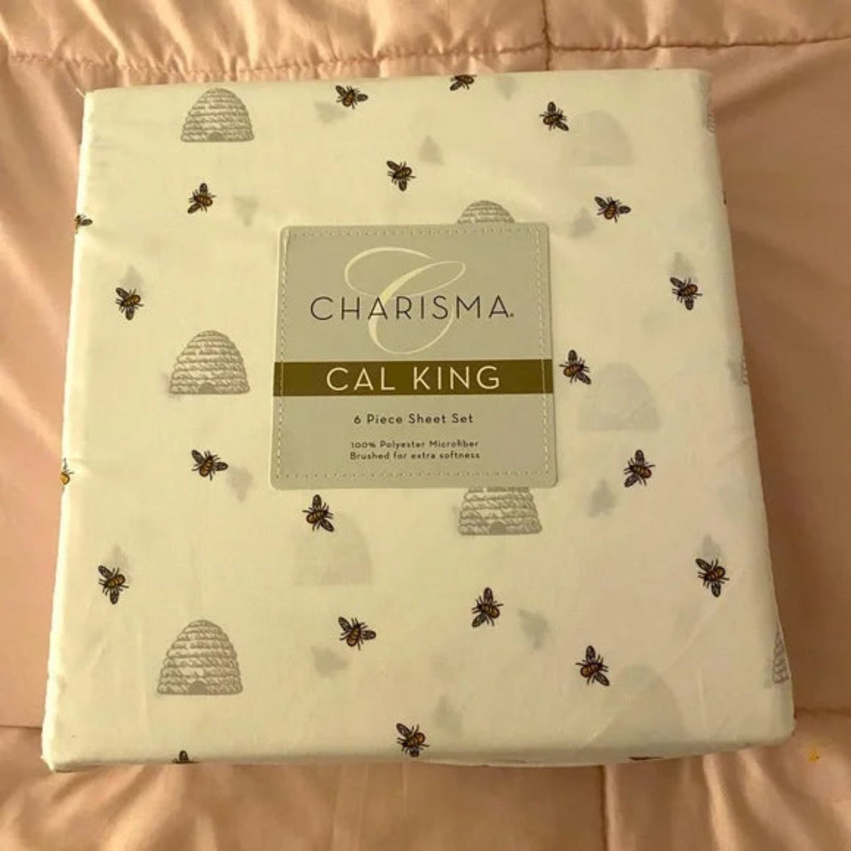 6 Piece Sheet Set King Honeybees ITM: 1562702