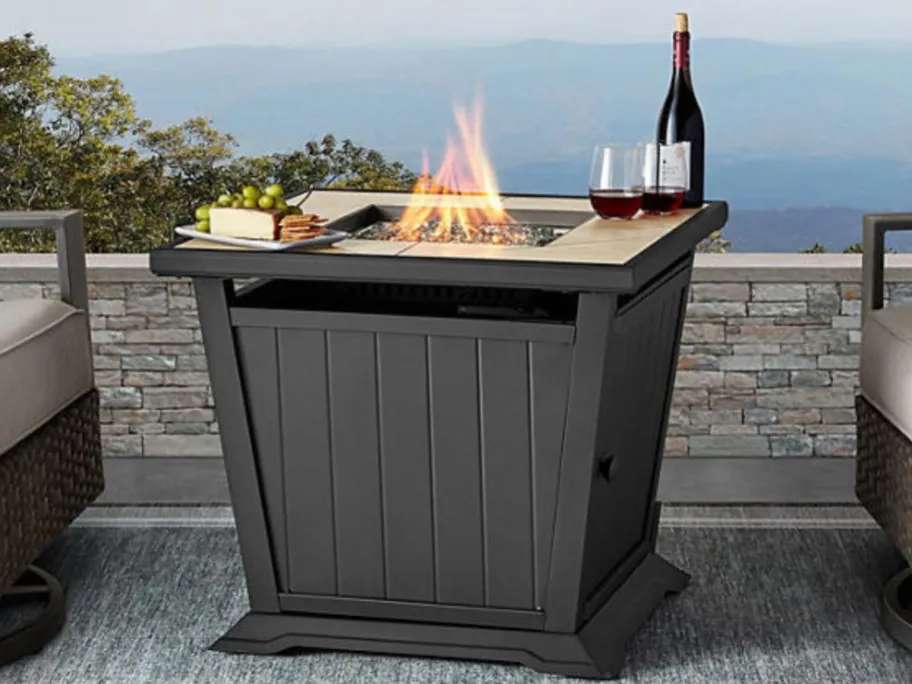 Gas Fire Pit and Table
