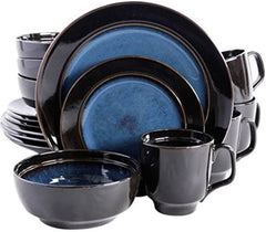 Bella Galleria Blue 16 Piece Stoneware Dinnerware Set
