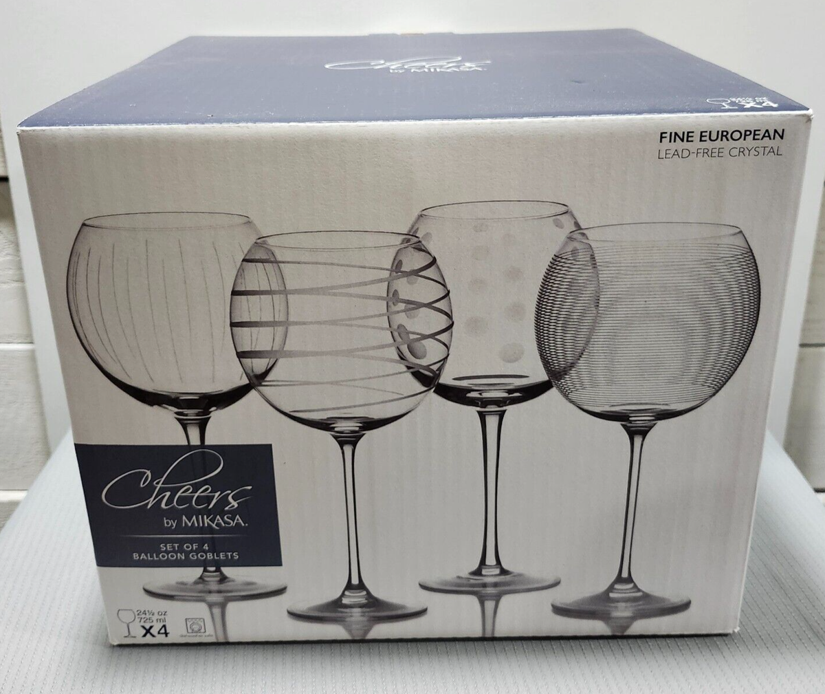 Cheers Set of 4 Balloon Goblets 725ml